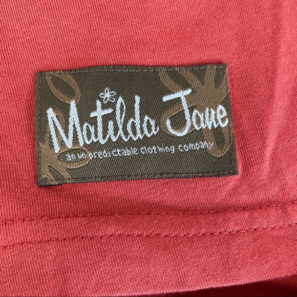 Matilda Jane Secret Fields Changing Leaves Kimono Dress Orange Red Size Medium - Picture 8 of 8